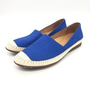 NWT Dansko Lesley Cobalt Blue Nubuck Espadrille Flats Size 41 10.5-11